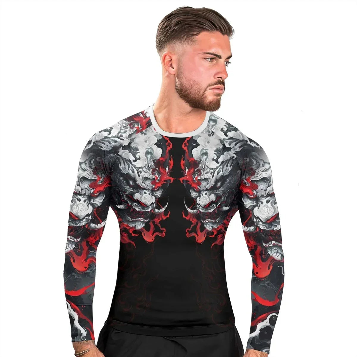 Hellstorm Demon Men's Long Sleeve Rash Guard
