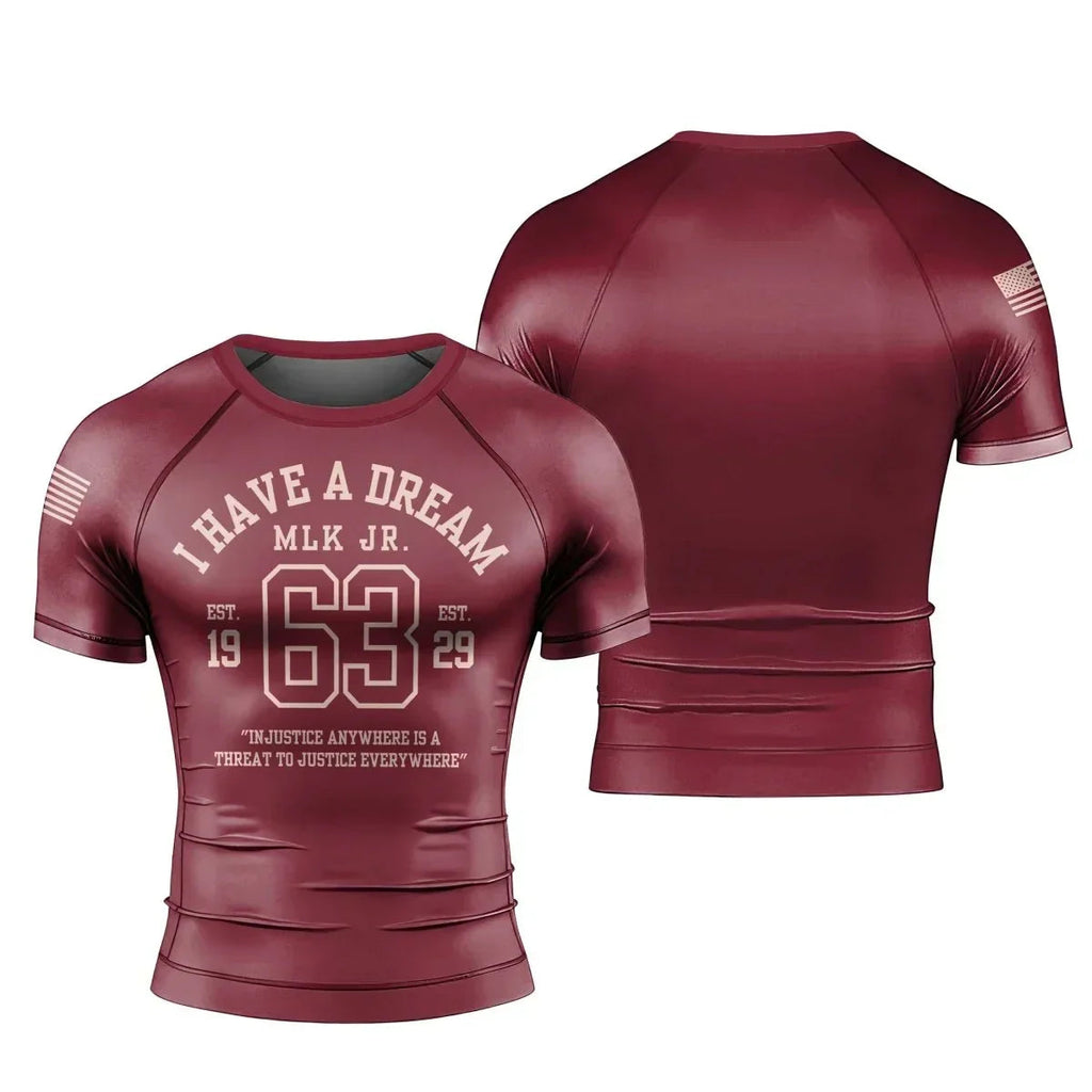 I Have A Dream Men's Short Sleeve Rash Guard