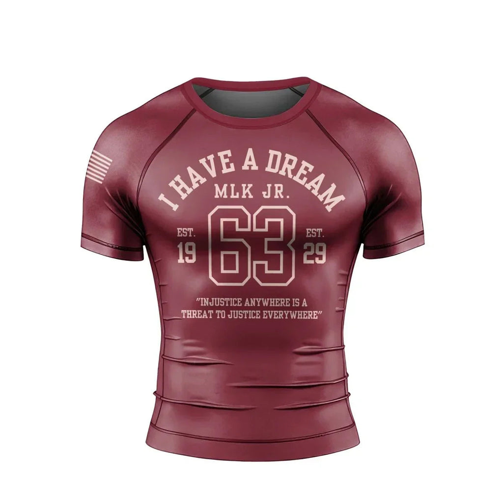 I Have A Dream Men's Short Sleeve Rash Guard