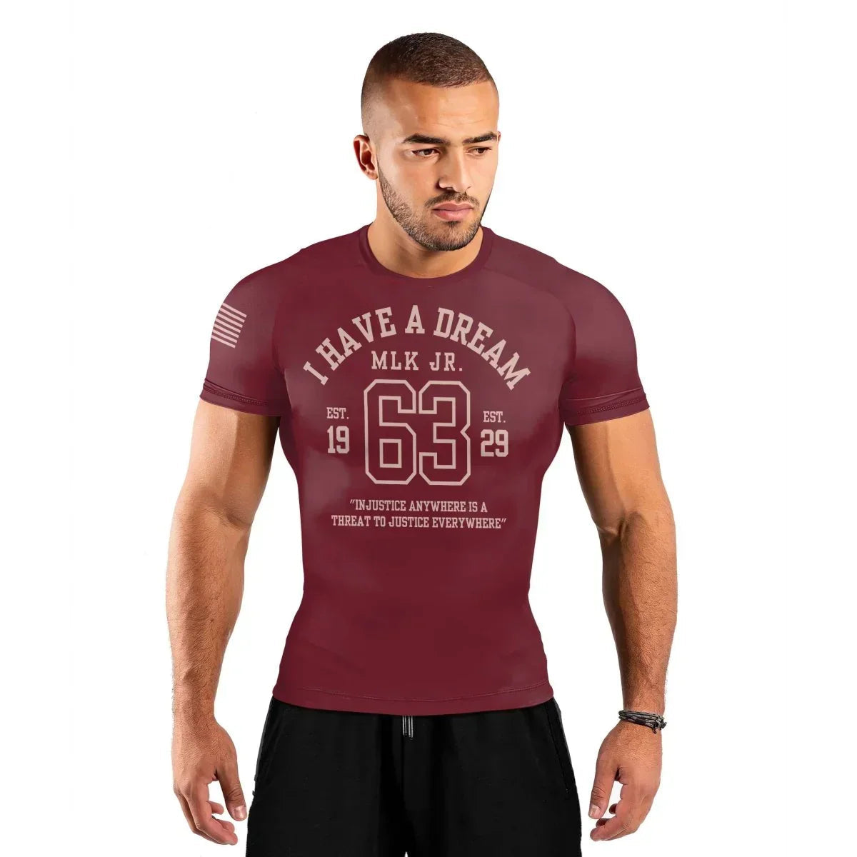 I Have A Dream Men's Short Sleeve Rash Guard