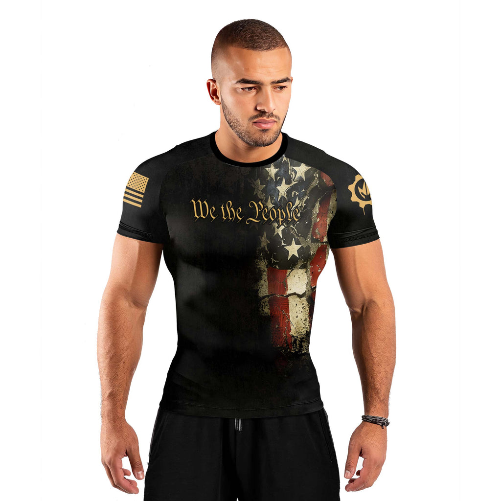 Iron Patriot Men's Short Sleeve Rash Guard