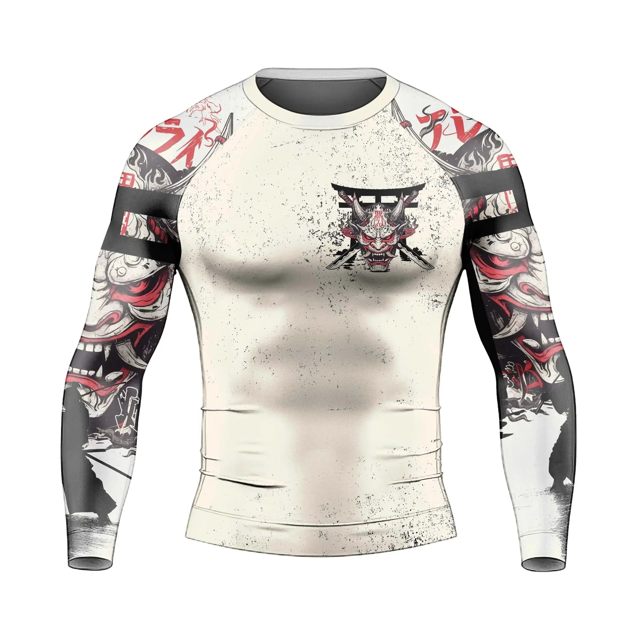 Ivory Demon Men's Long Sleeve Rash Guard