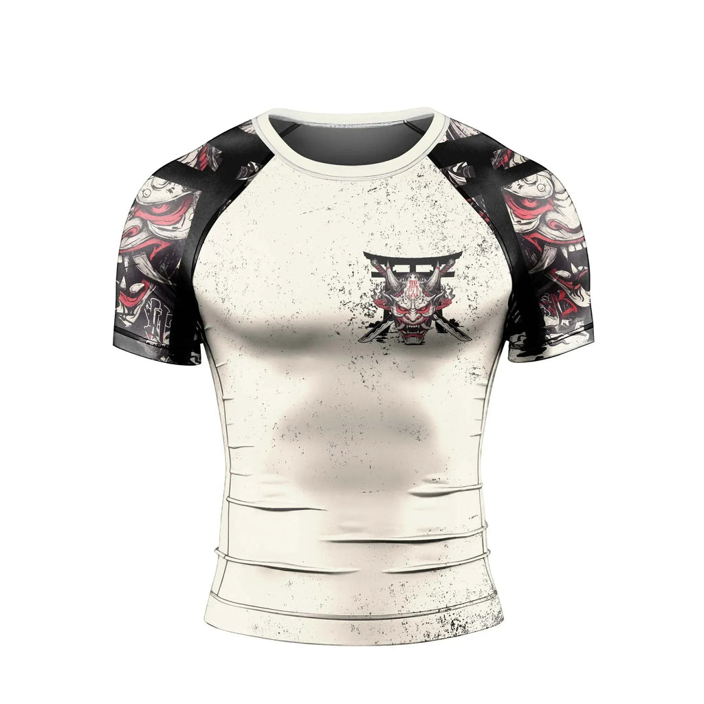 Ivory Demon Men's Short Sleeve Rash Guard