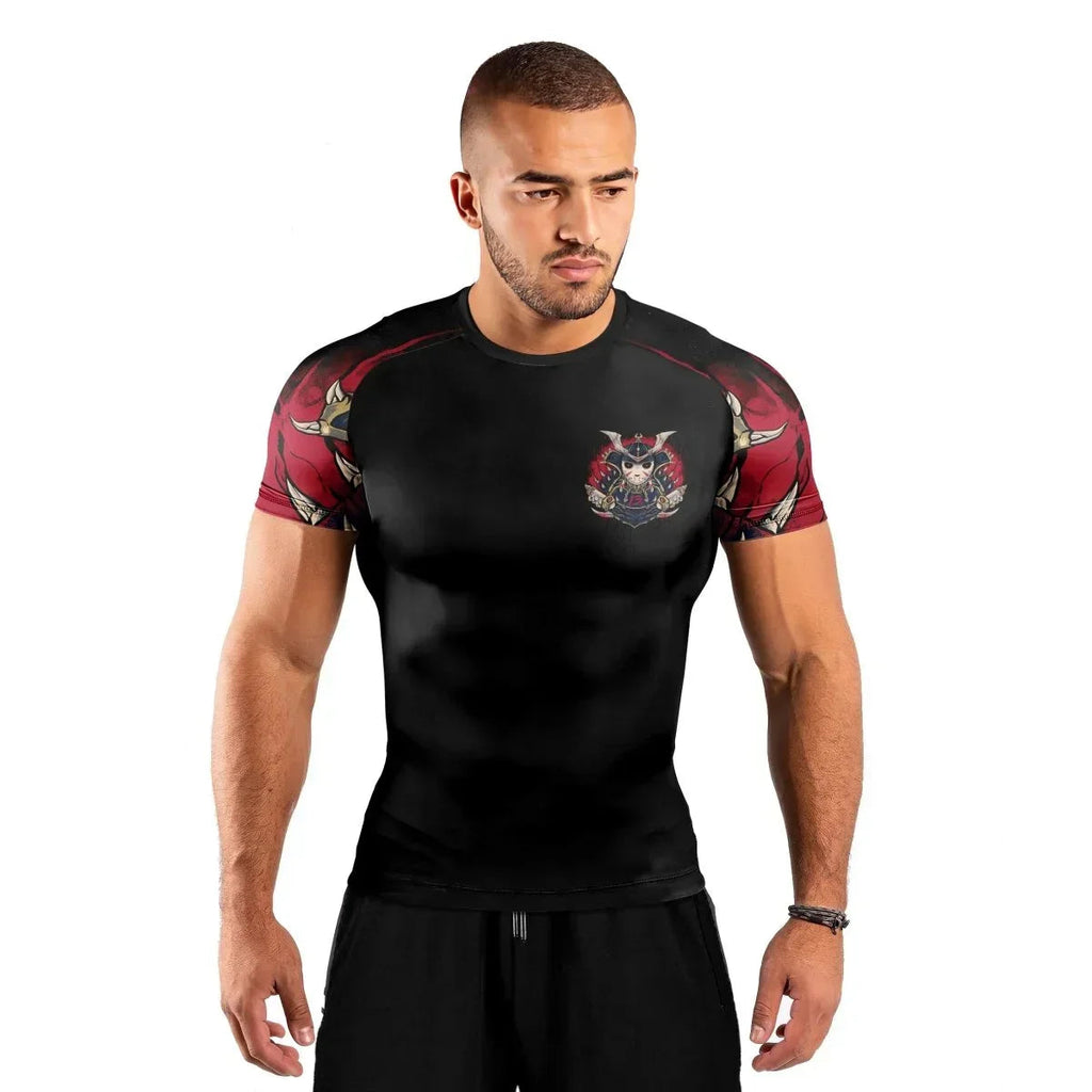Jason Voorhees Samurai Men's Short Sleeve Rash Guard