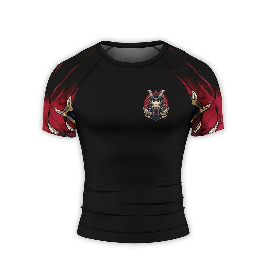 Jason Voorhees Samurai Men's Short Sleeve Rash Guard