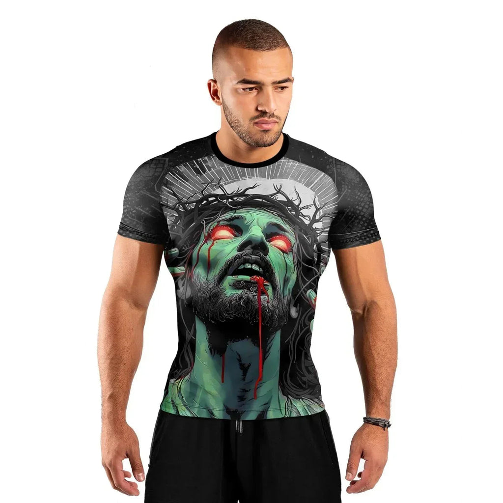 Redeemed Sacrifice Men's Short Sleeve Rash Guard