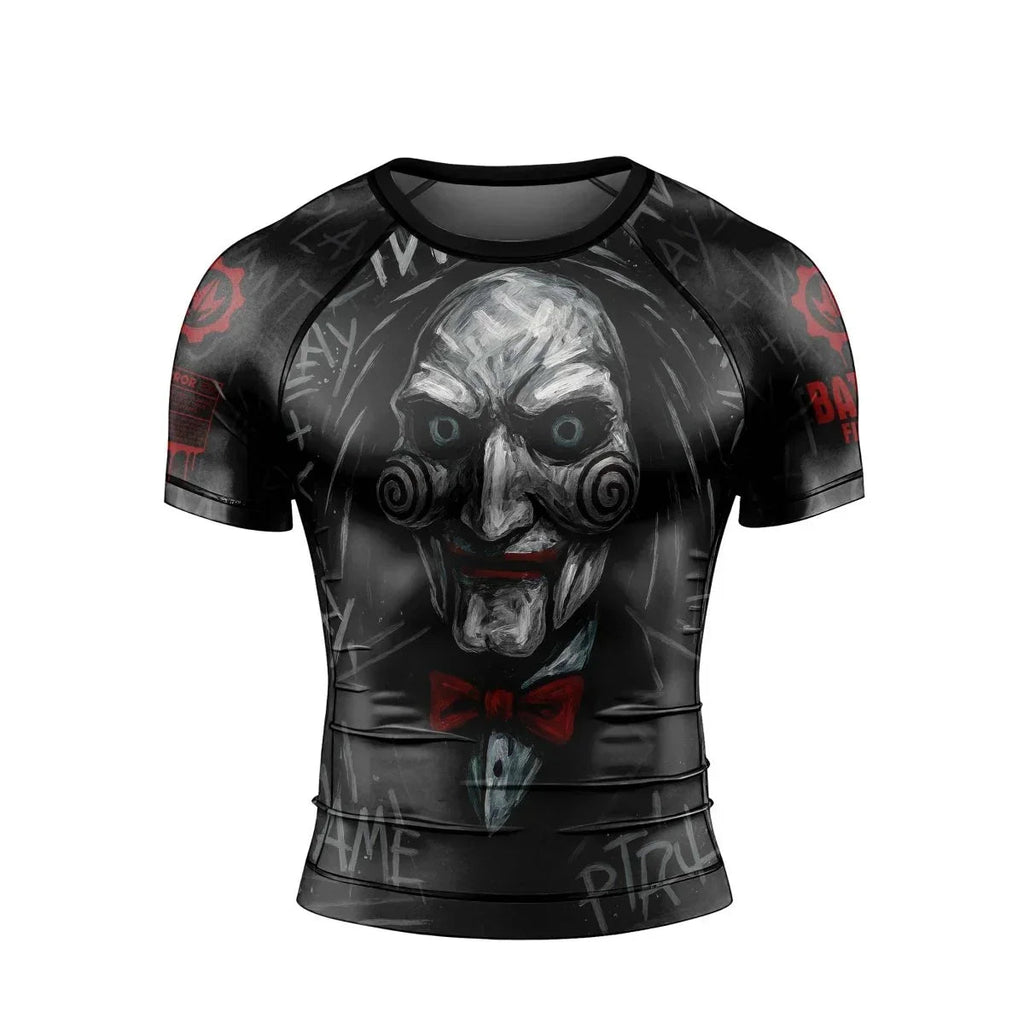 Jigsaw Game Men's Short Sleeve Rash Guard
