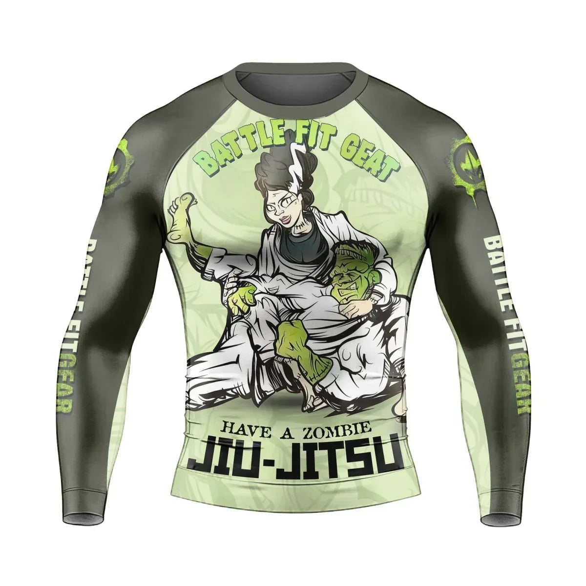 Jiu Jitsu Frankenstein Men's Long Sleeve Rash Guard