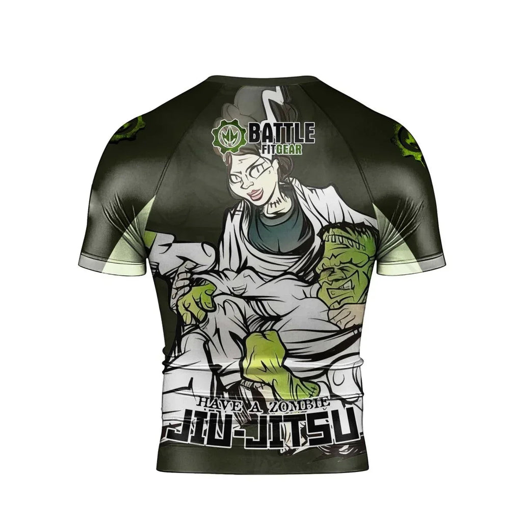 Jiu Jitsu Frankenstein Men's Short Sleeve Rash Guard