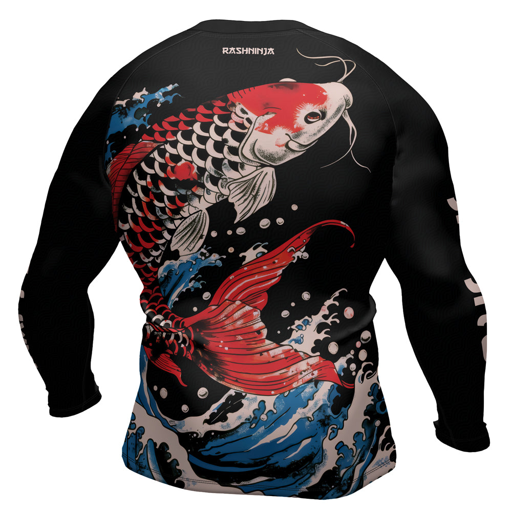 Rashninja Samurai Koi Spirit Men's Long Sleeve Rash Guard