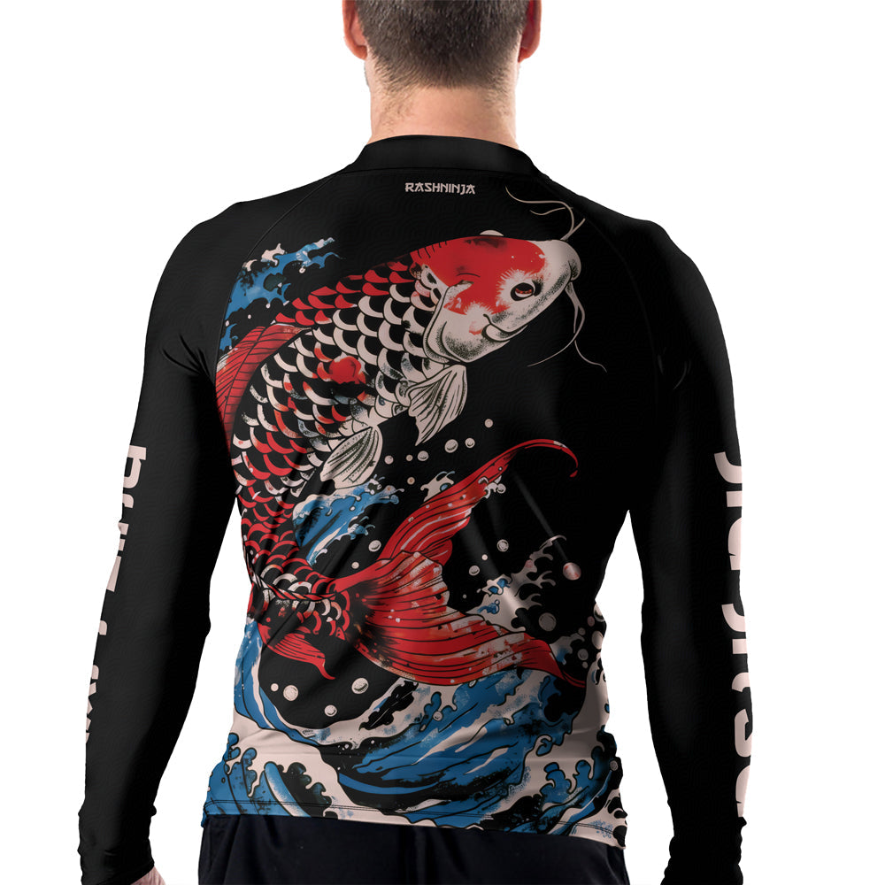Rashninja Samurai Koi Spirit Men's Long Sleeve Rash Guard