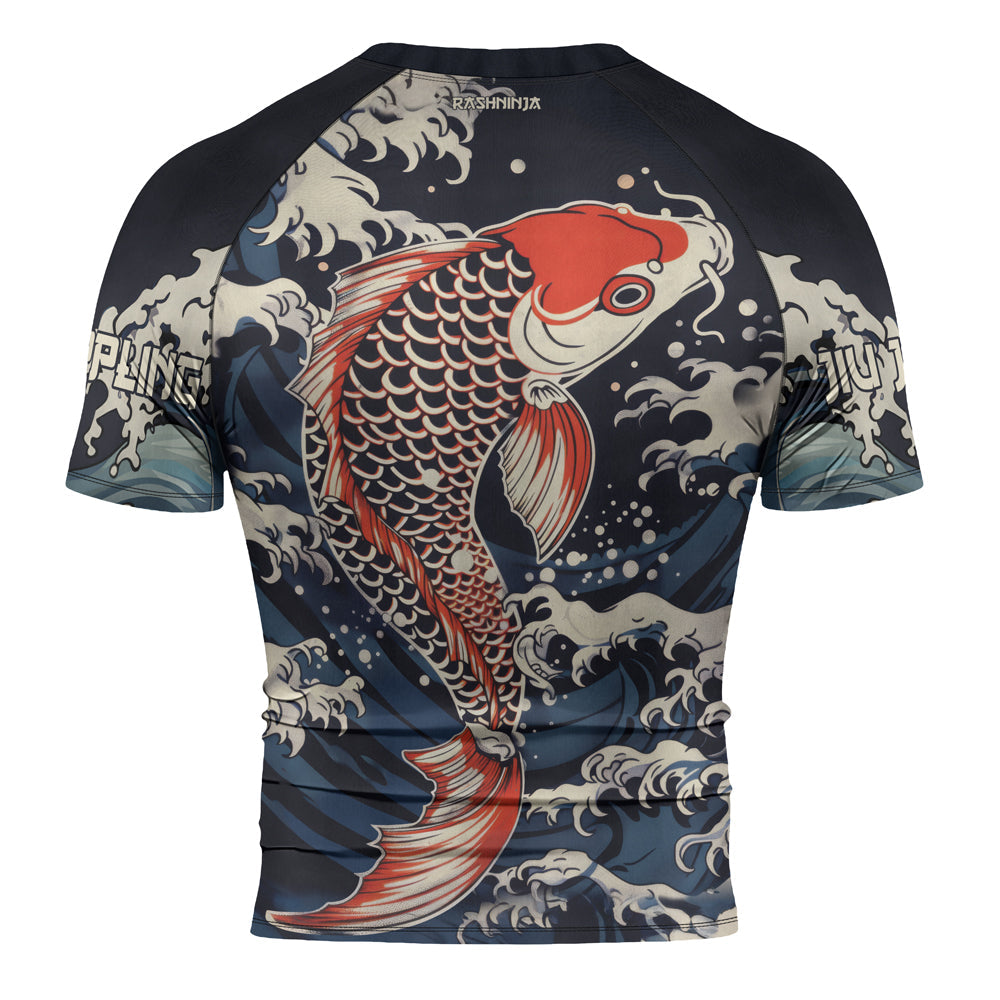Rashninja Samurai Koi Honor Men's Short Sleeve Rash Guard