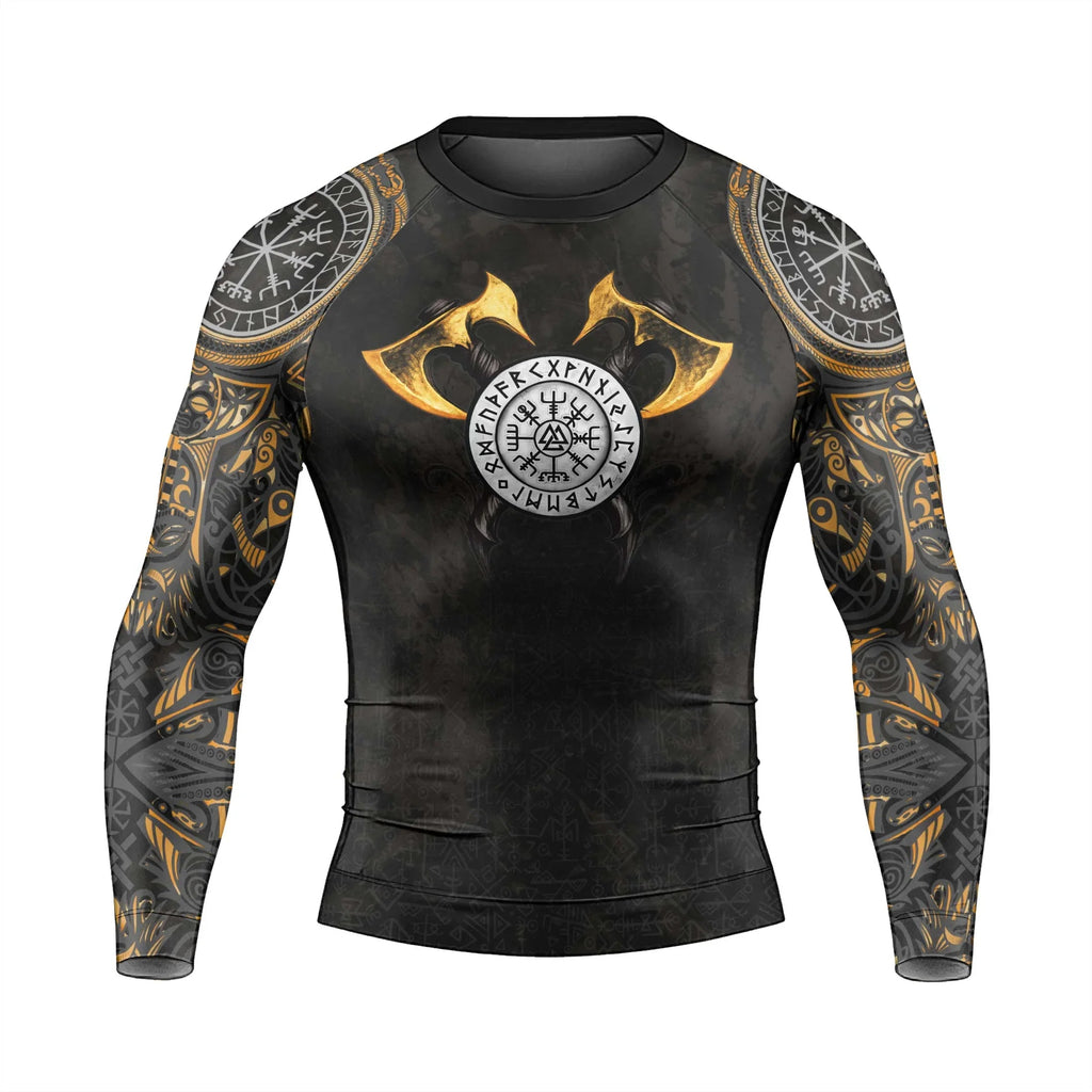 King Ragnar Lodbrok Men's Long Sleeve Rash Guard