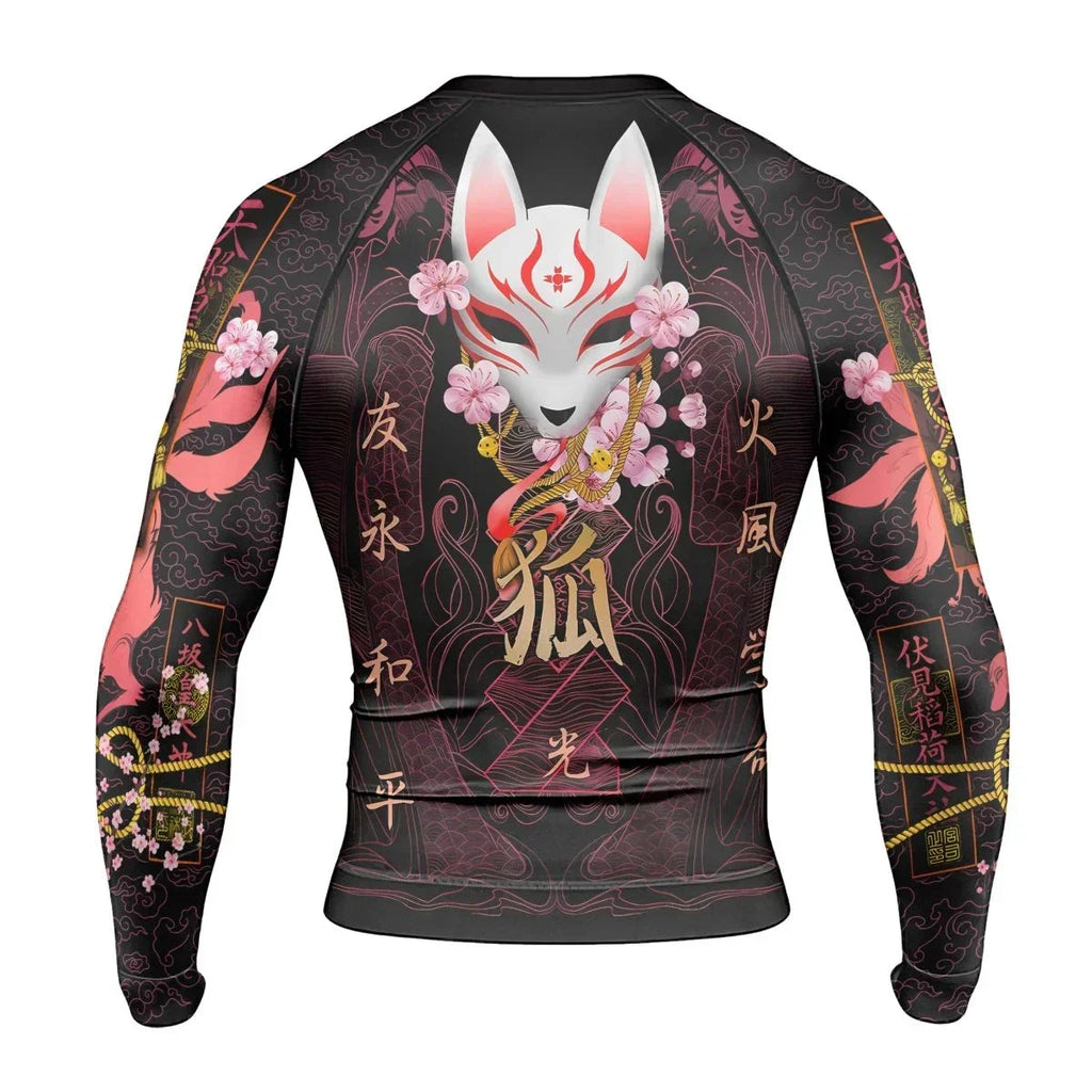 Kitsune Mask Men's Long Sleeve Rash Guard