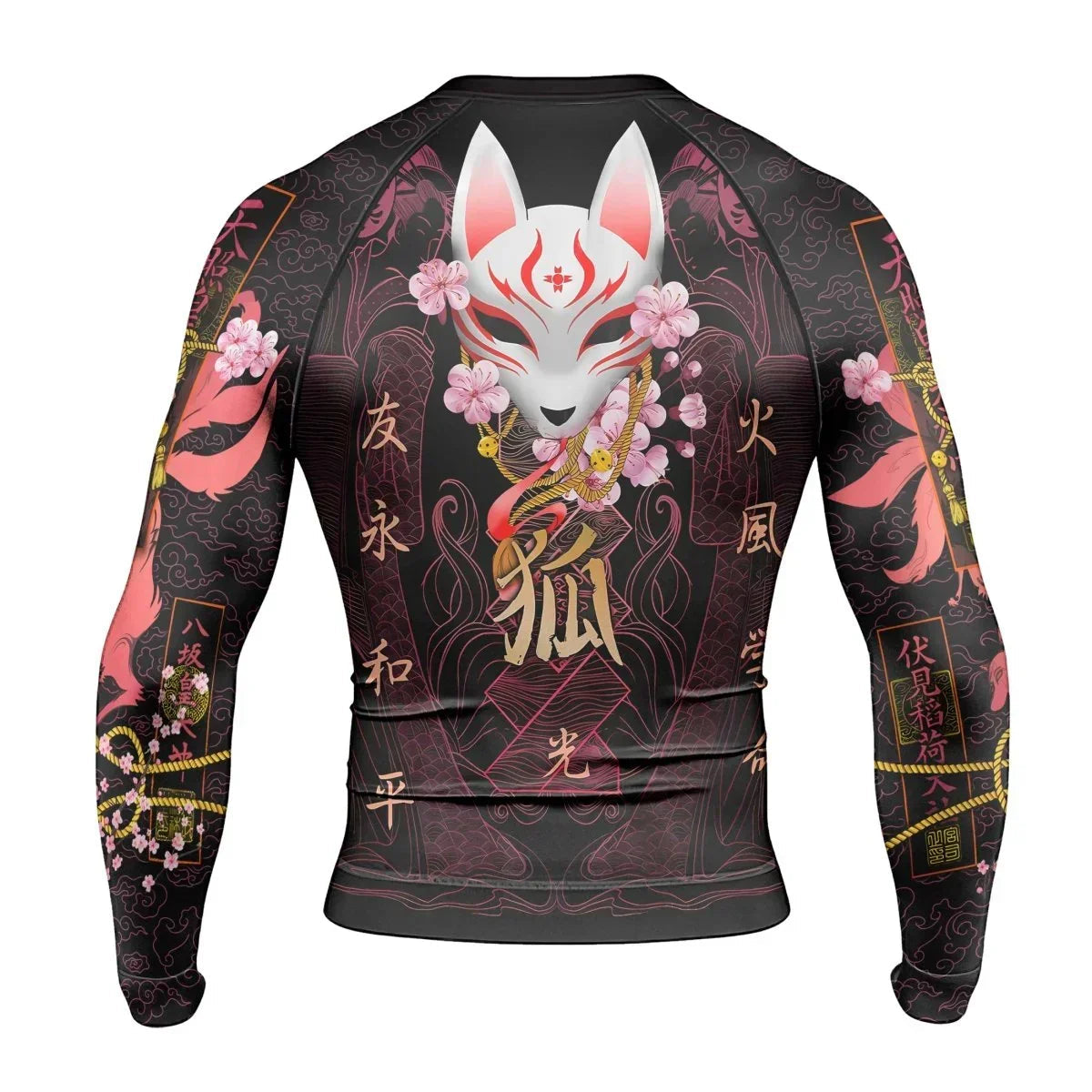 Kitsune Mask Men's Long Sleeve Rash Guard