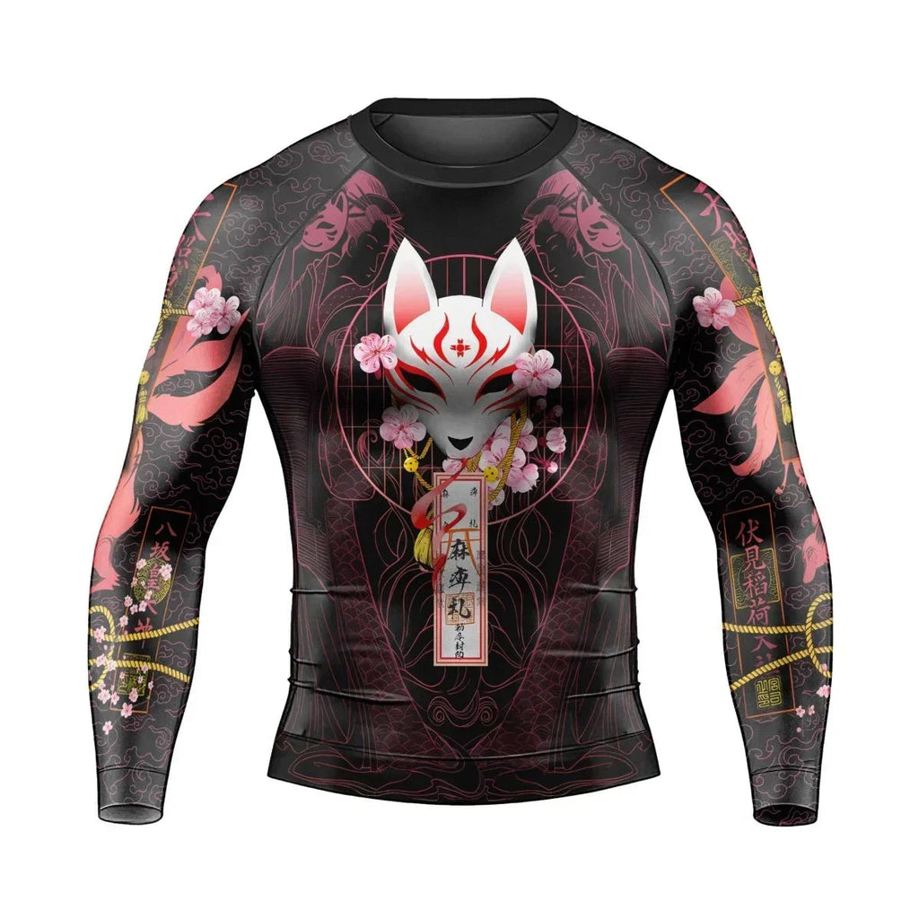 Kitsune Mask Men's Long Sleeve Rash Guard