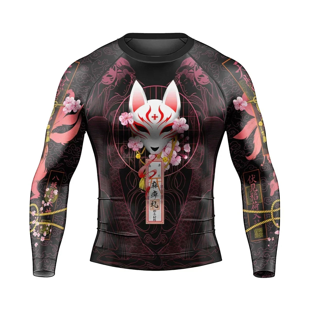 Kitsune Mask Men's Long Sleeve Rash Guard