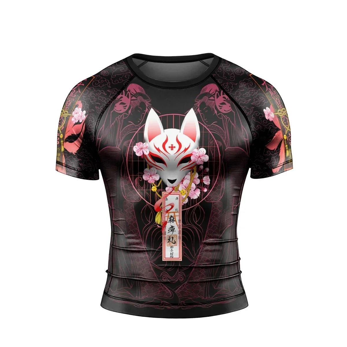 Kitsune Mask Men's Short Sleeve Rash Guard