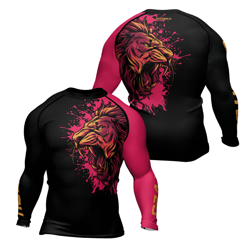 Rashninja Roaring Lion Men's Long Sleeve Rash Guard