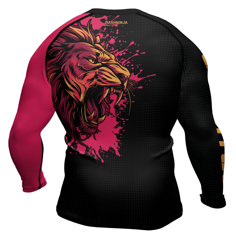 Rashninja Roaring Lion Men's Long Sleeve Rash Guard