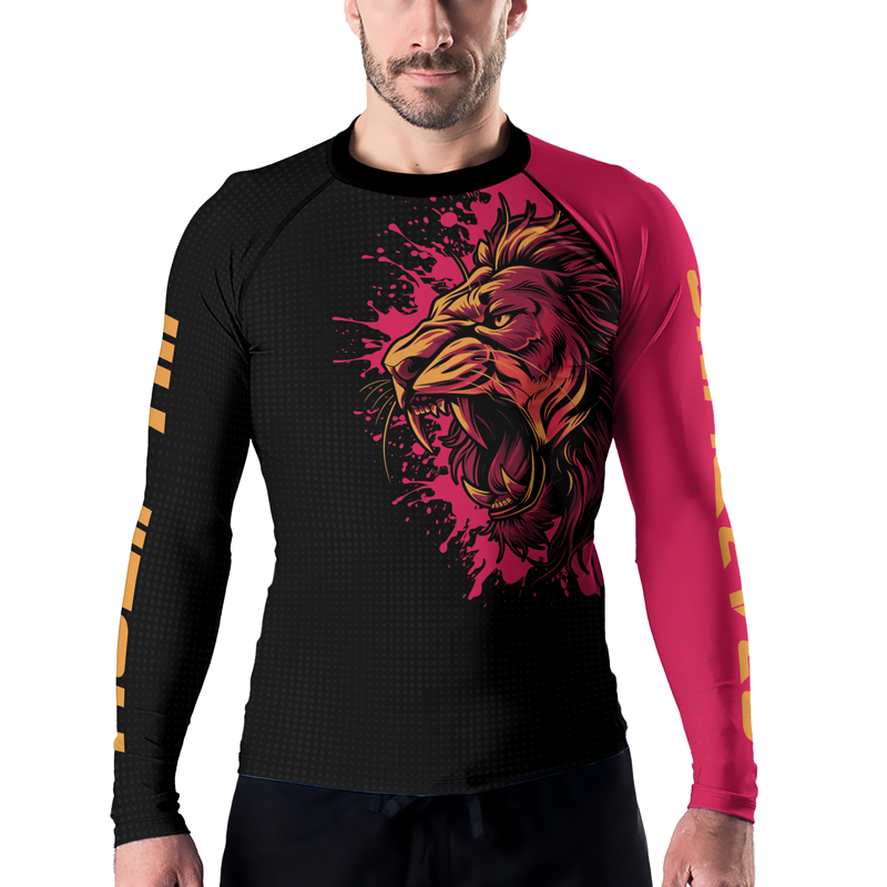 Rashninja Roaring Lion Men's Long Sleeve Rash Guard
