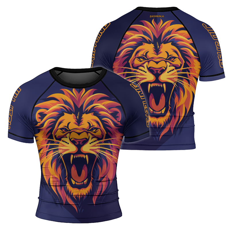 Rashninja Majesty Lion Men's Short Sleeve Rash Guard