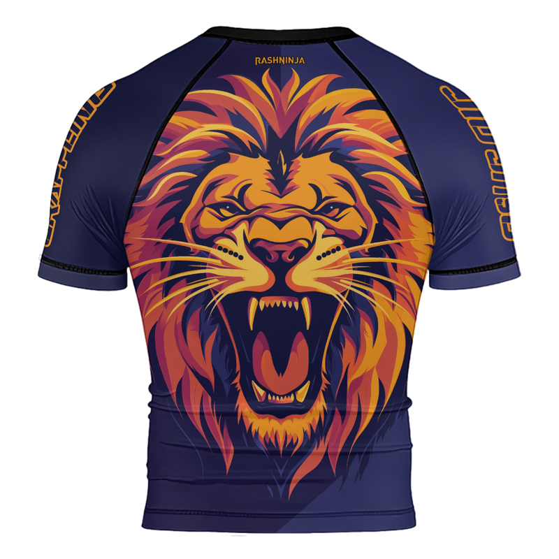 Rashninja Majesty Lion Men's Short Sleeve Rash Guard