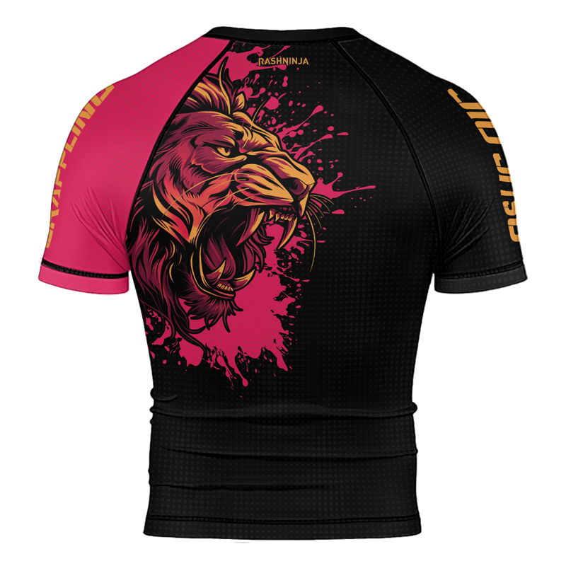 Rashninja Roaring Lion Men's Short Sleeve Rash Guard