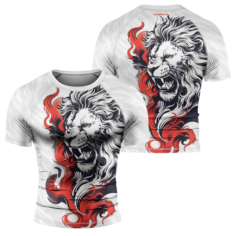 Rashninja Untamed Majesty Men's Short Sleeve Rash Guard