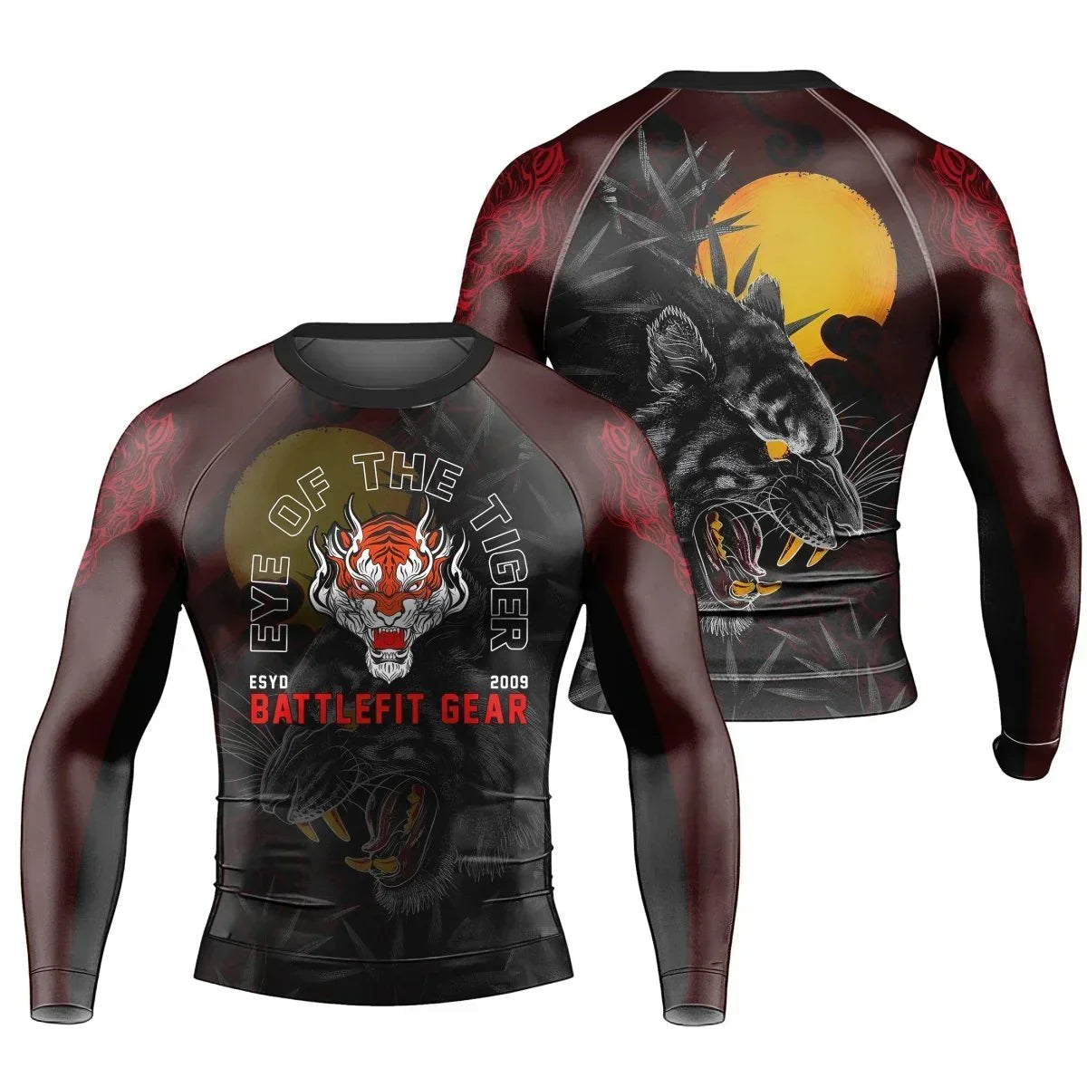 Shadow Tiger Long Sleeve Rash Guard