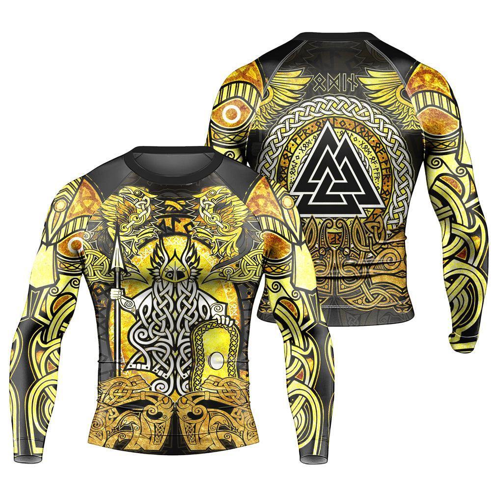 Odin Norse Rune Men's Long Sleeve Rash Guard