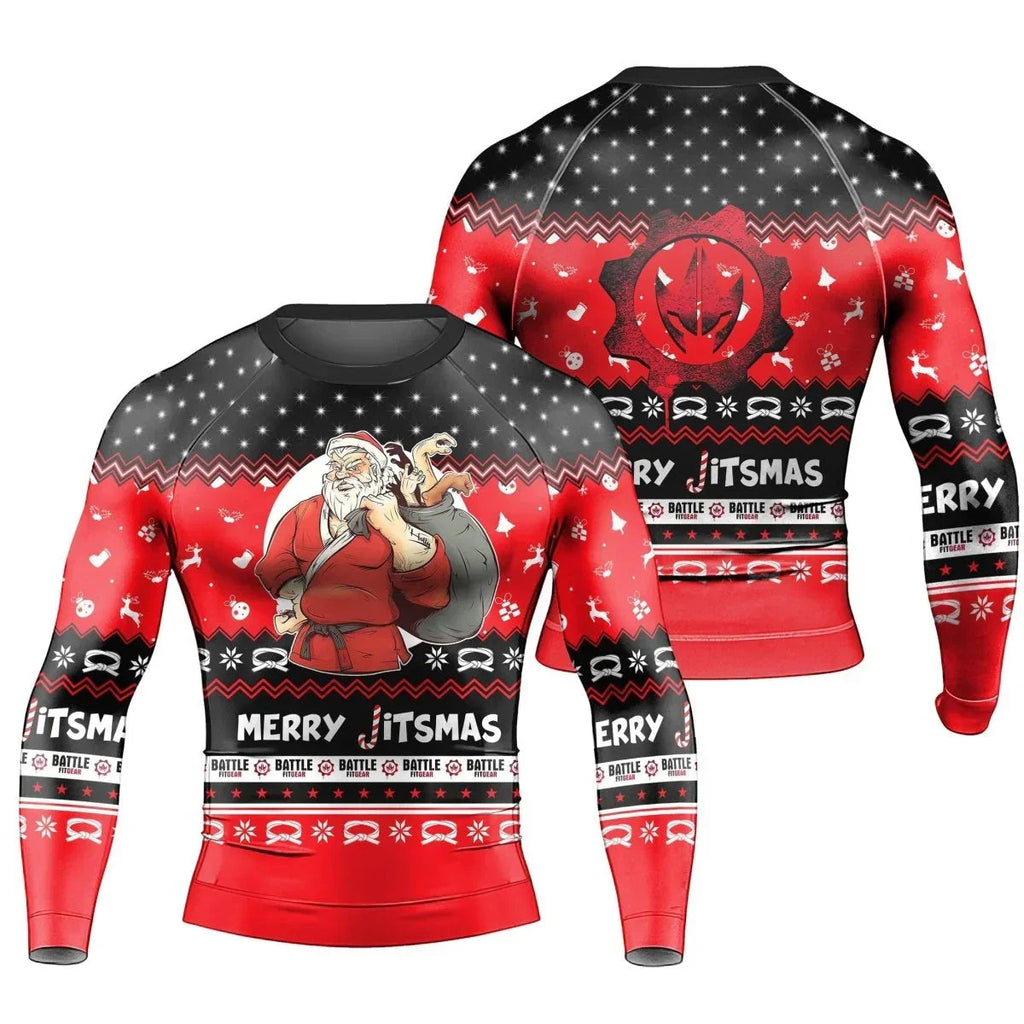 Villain Santa Claus Jitsmas Long Sleeve Rash Guard
