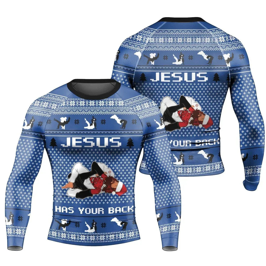 Holiday Savior Choking Long Sleeve Rash Guard