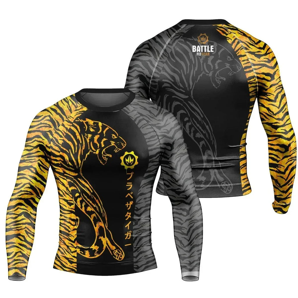 Tiger's Reflection Men's Long Sleeve Rash Guard