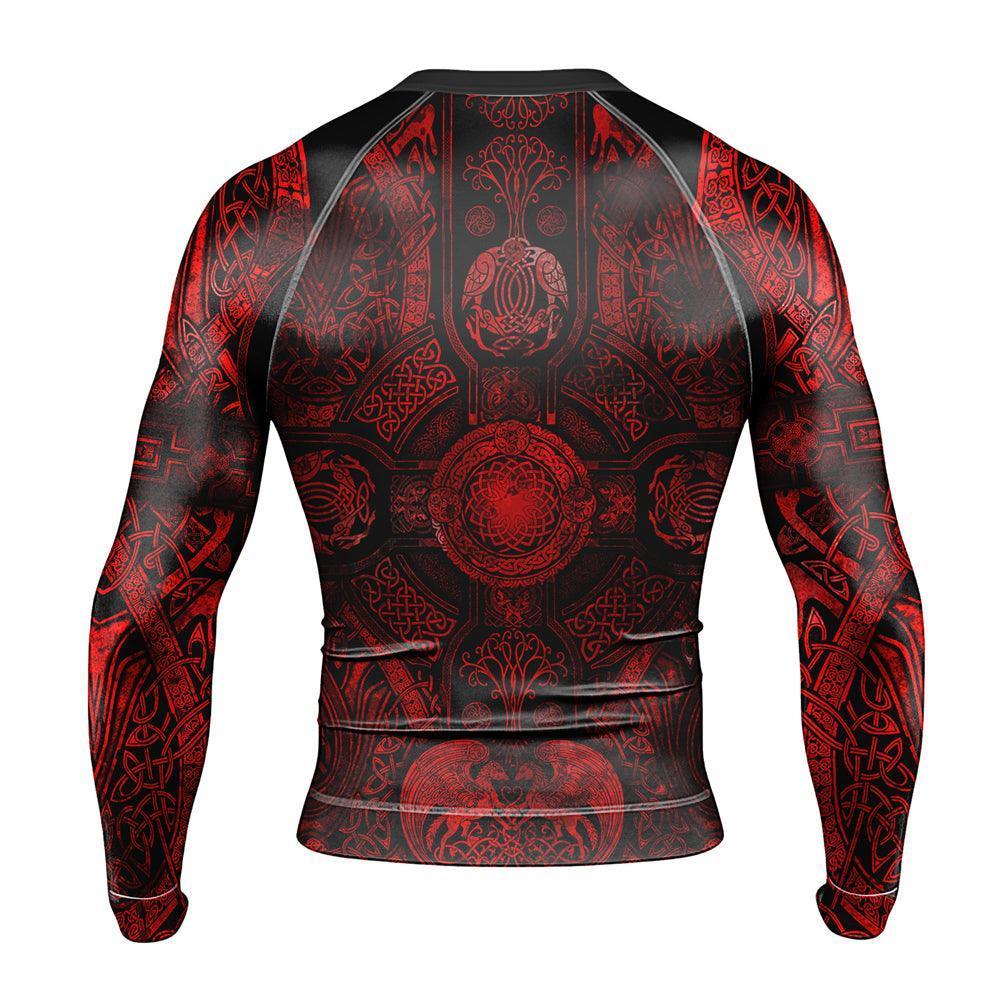 Viking Suncatcher Red Men's Long Sleeve Rash Guard