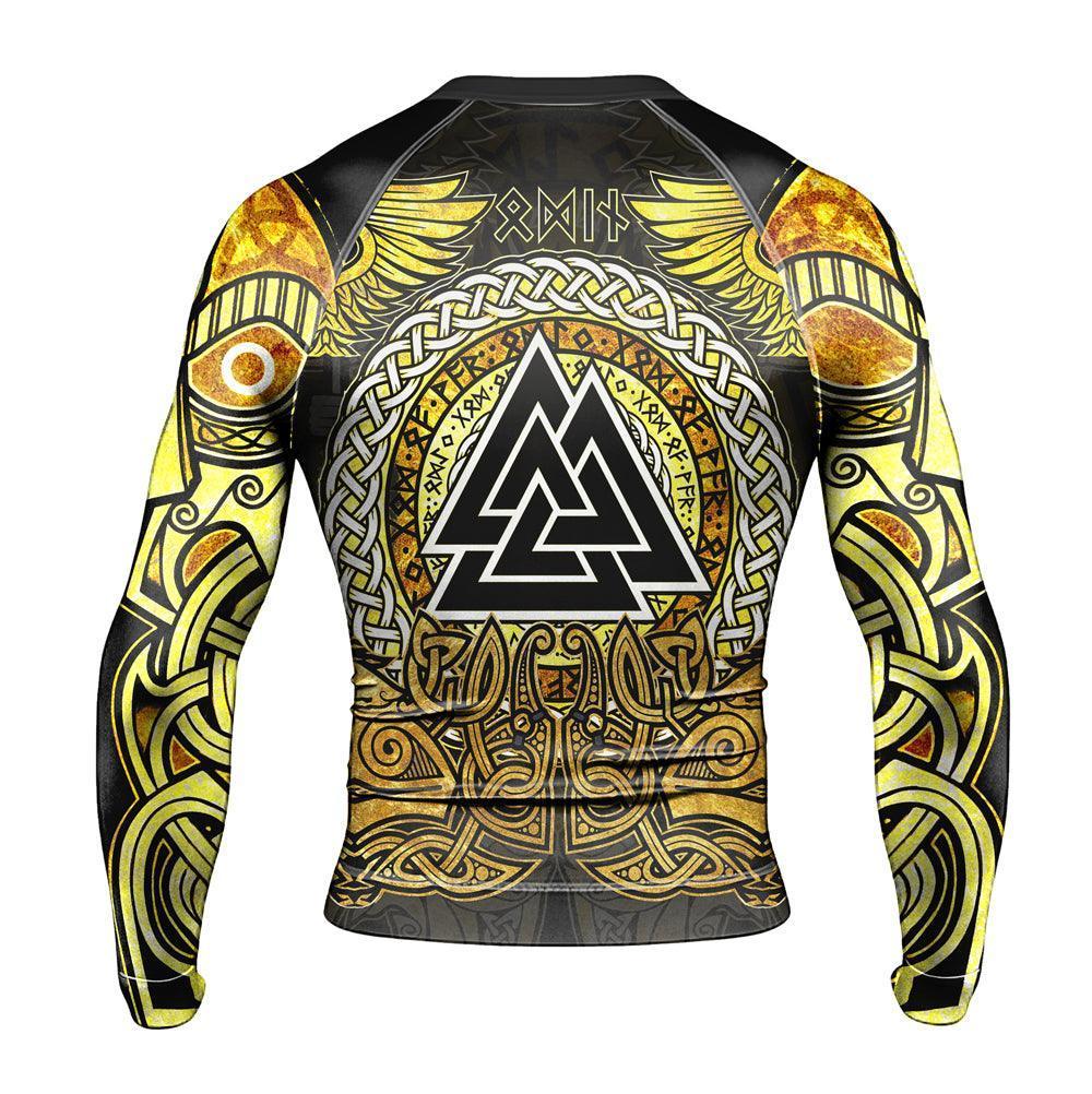 Odin Norse Rune Men's Long Sleeve Rash Guard