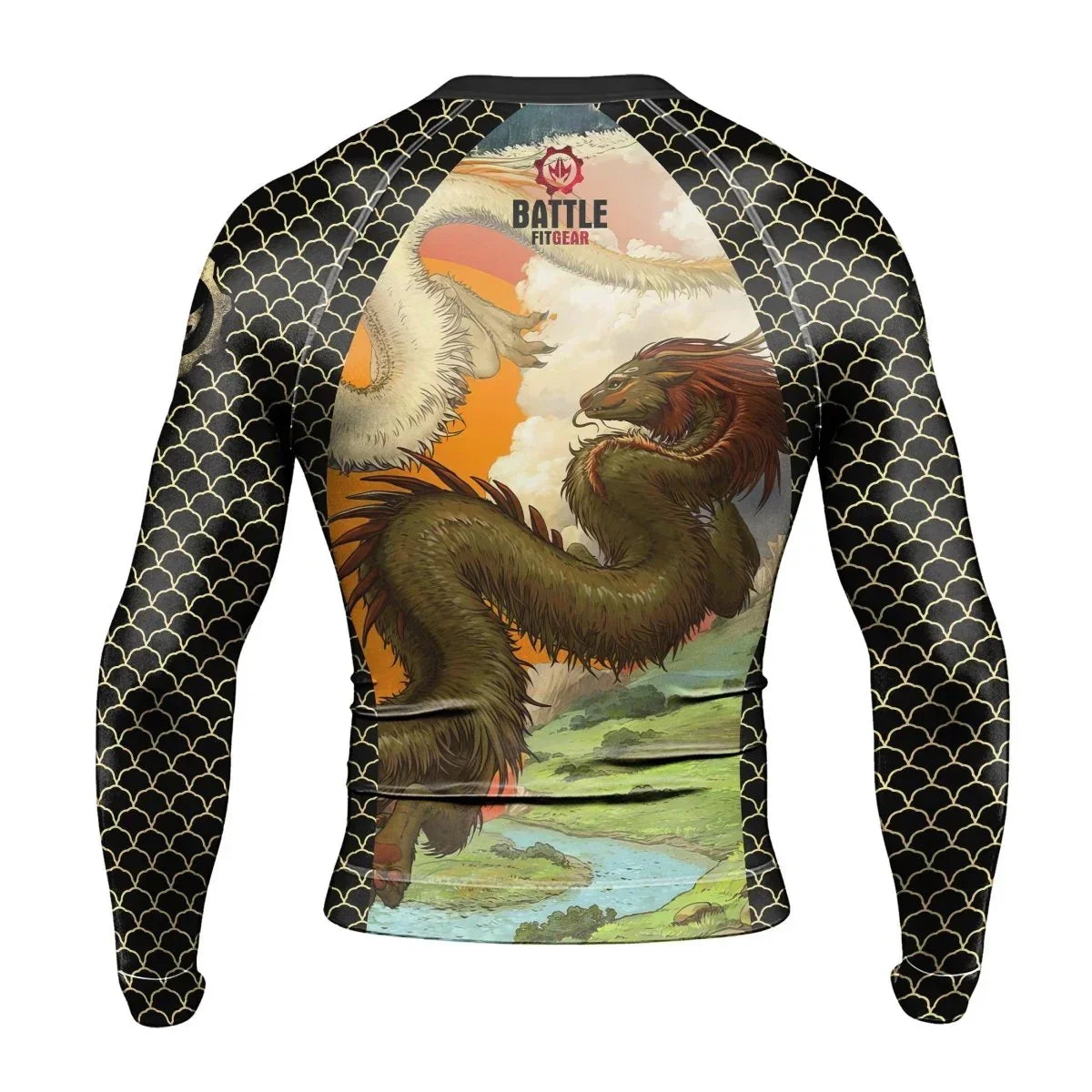 Twin Dragon Long Sleeve Rash Guard
