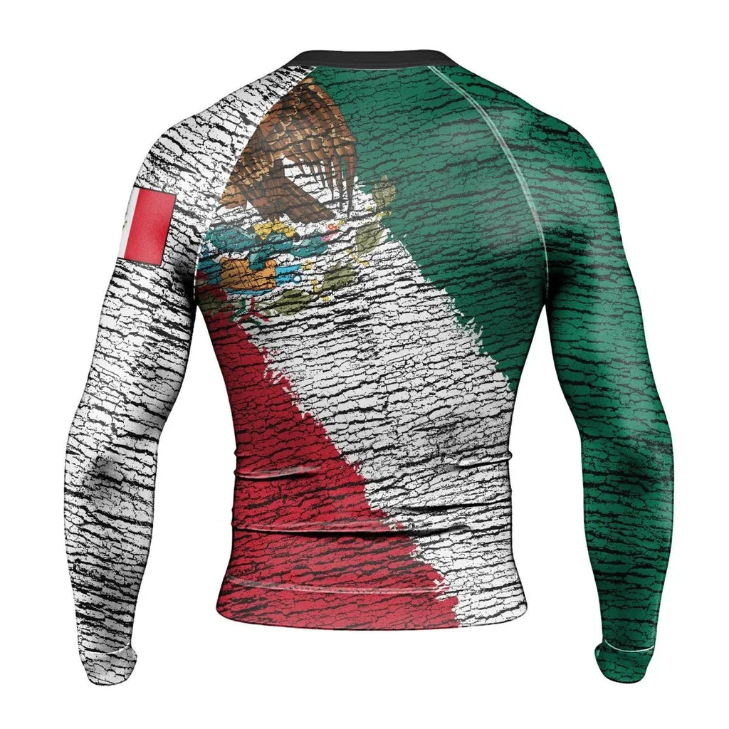 Mexico Flag Long Sleeve Rash Guard