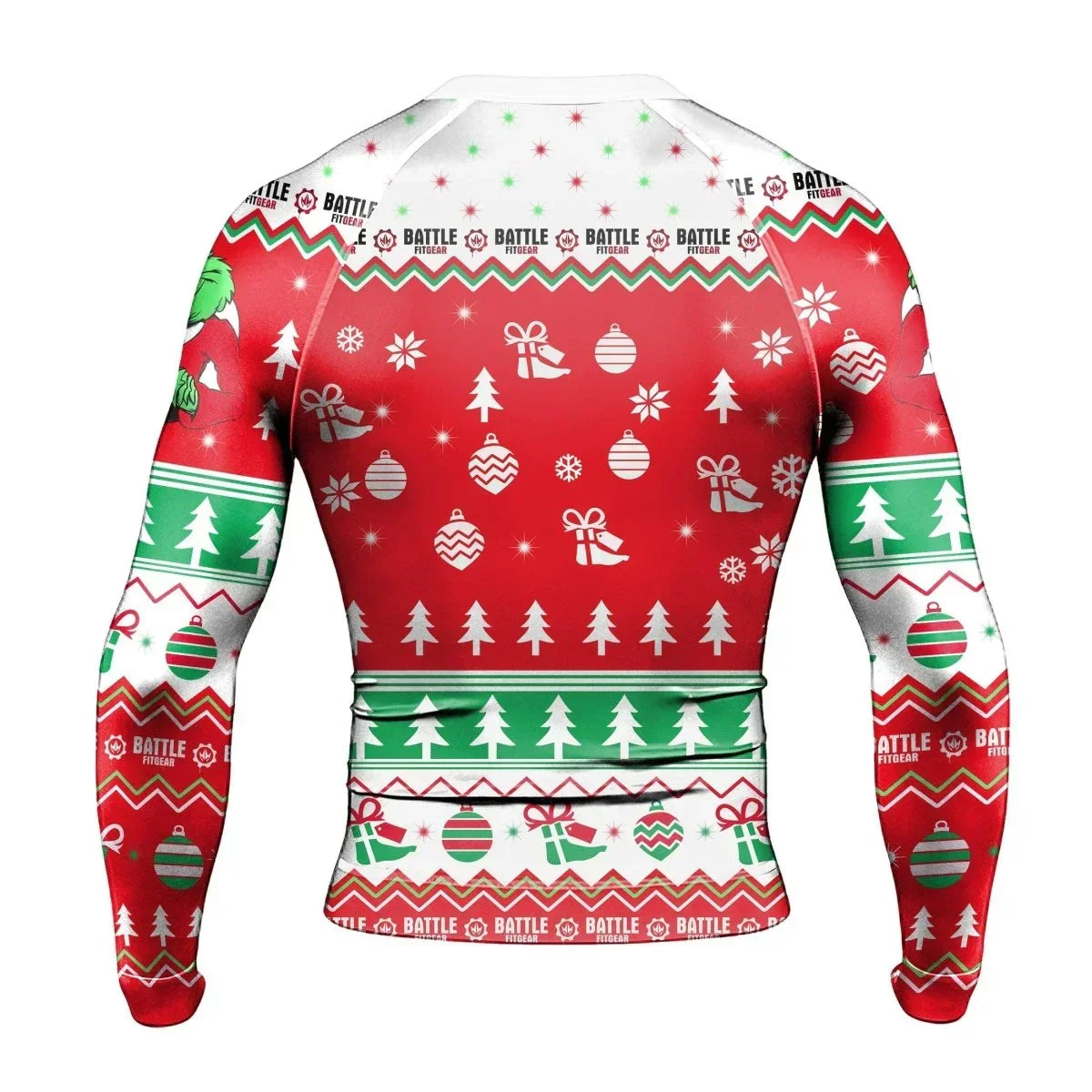 Funny Santa Grinch Long Sleeve Rash Guard