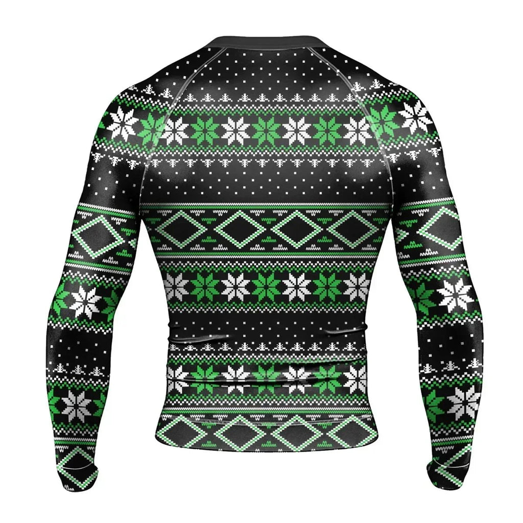 Santa Christmas Man Long Sleeve Rash Guard