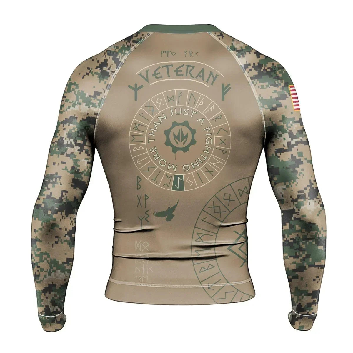 Marine Veteran Viking Men's Long Sleeve Rash Guard