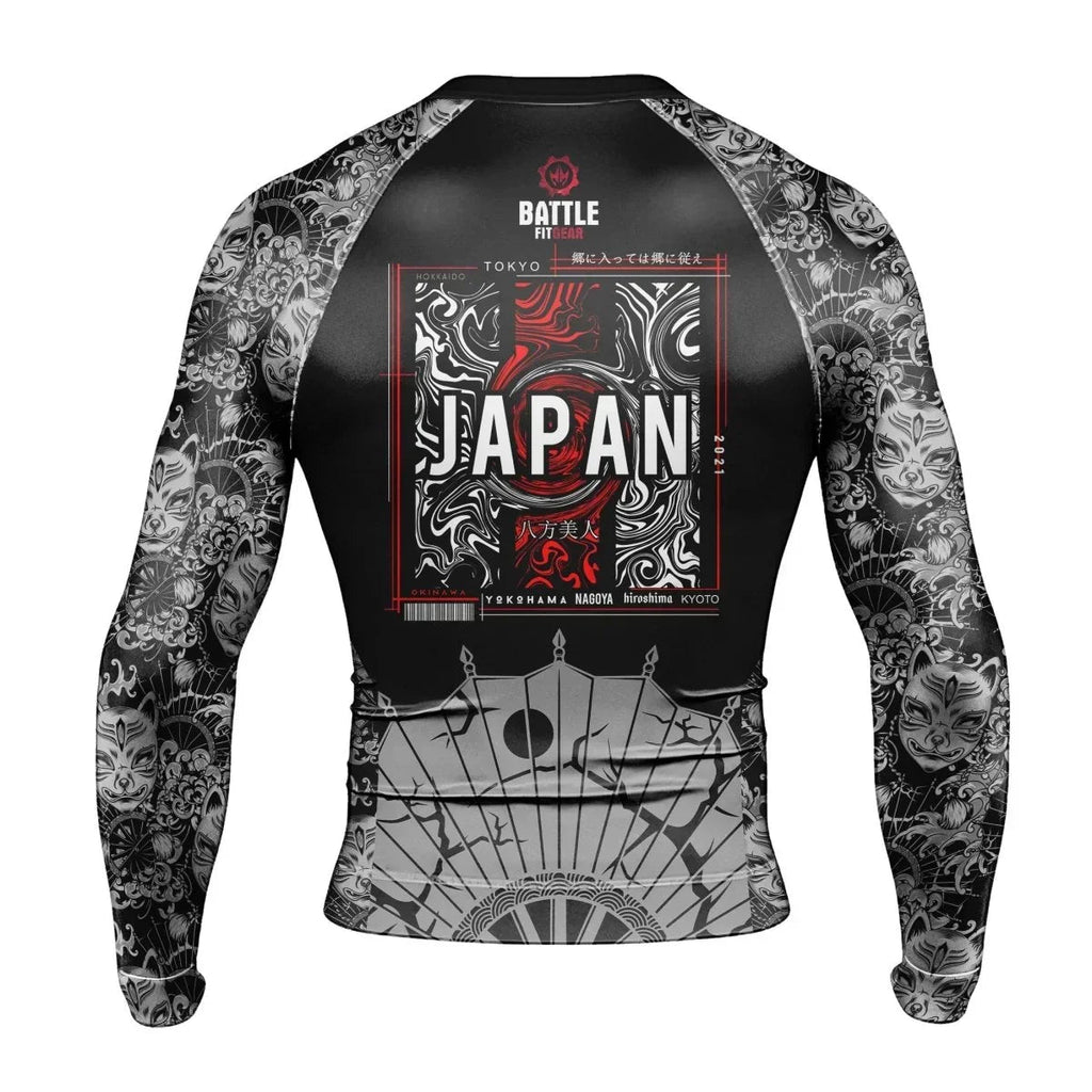Samurai VS Dragon Men's Long Sleeve Rash Guard