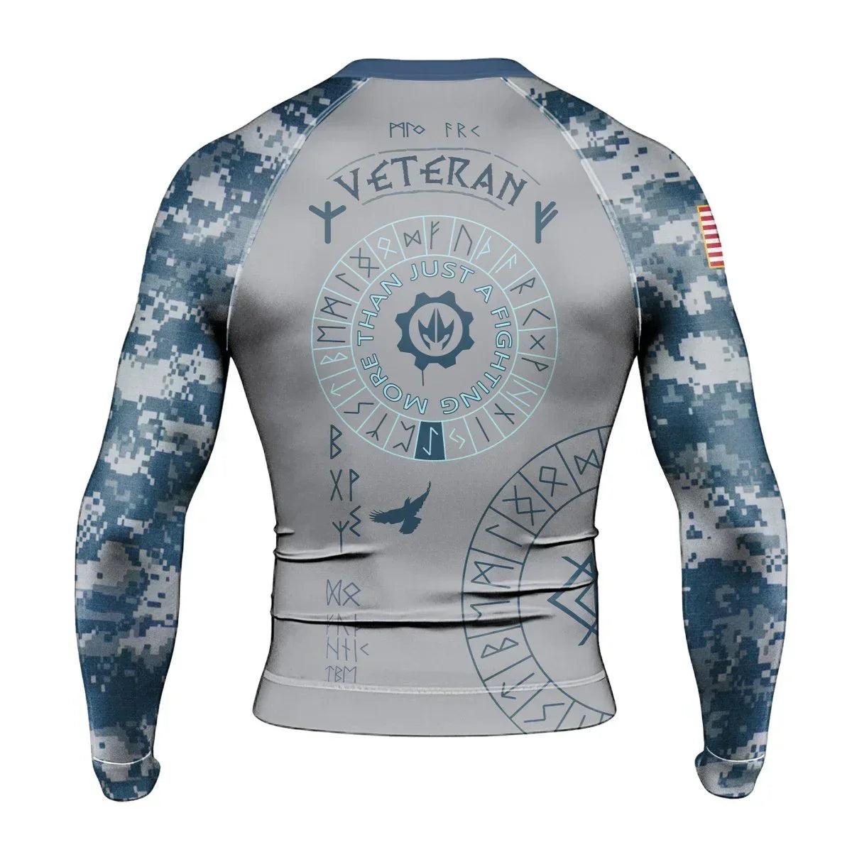 BattleFitGear Navy Veteran Viking Men's Long Sleeve Rash Guard