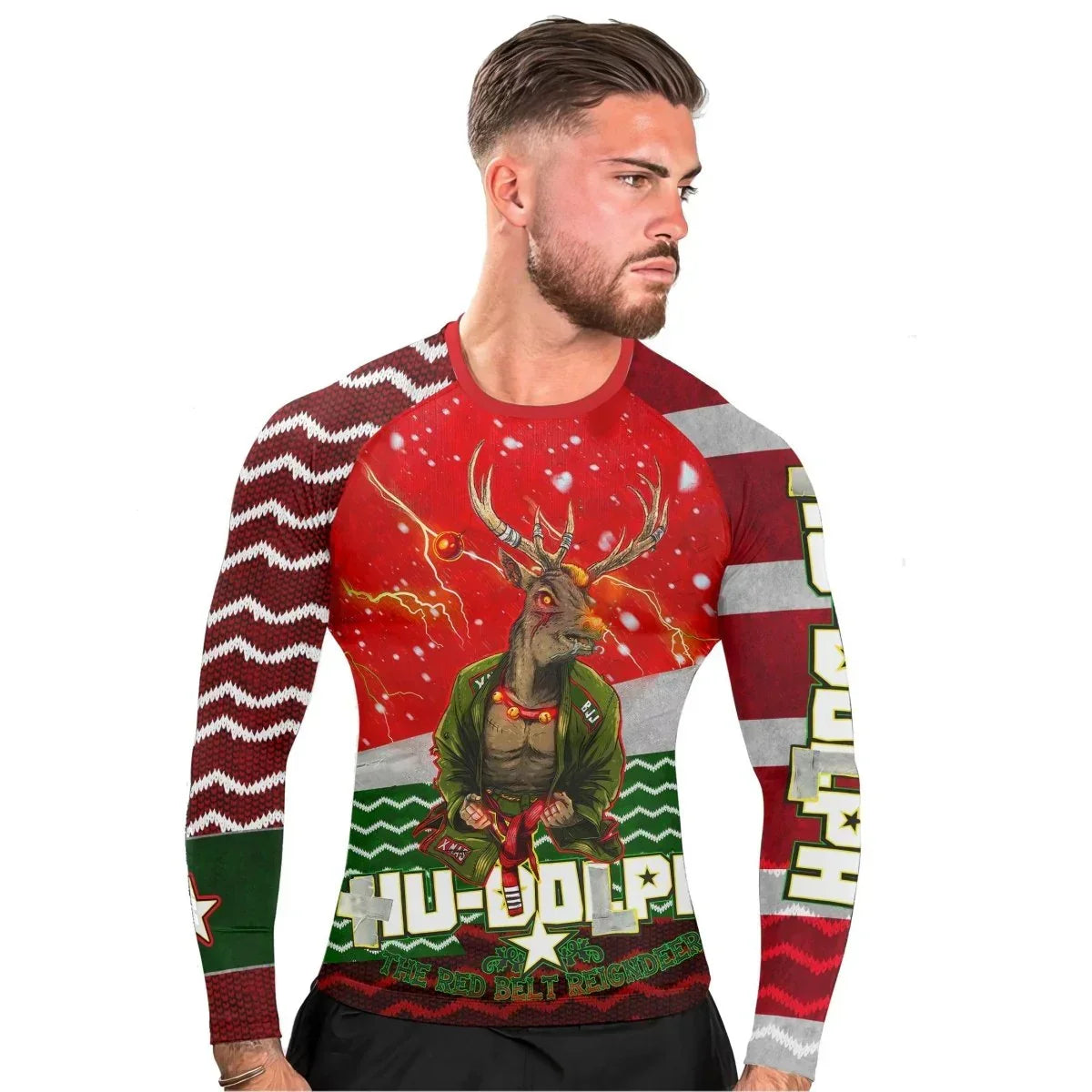 Hu-Dolph Christmas Long Sleeve Rash Guard