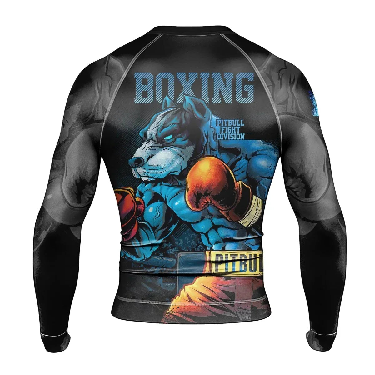 Pitbull Boxing Men's Long Sleeve Rash Guard