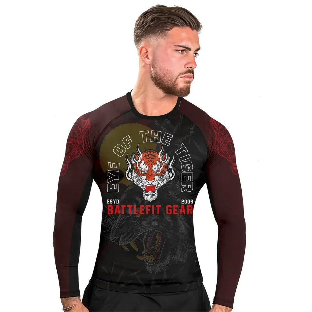 Shadow Tiger Long Sleeve Rash Guard