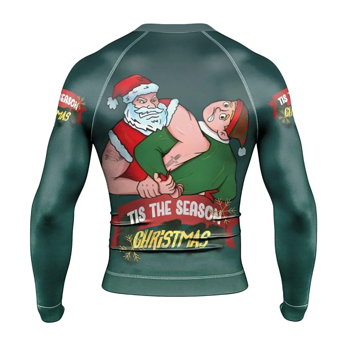 Santa Submission man Long Sleeve Rash Guard