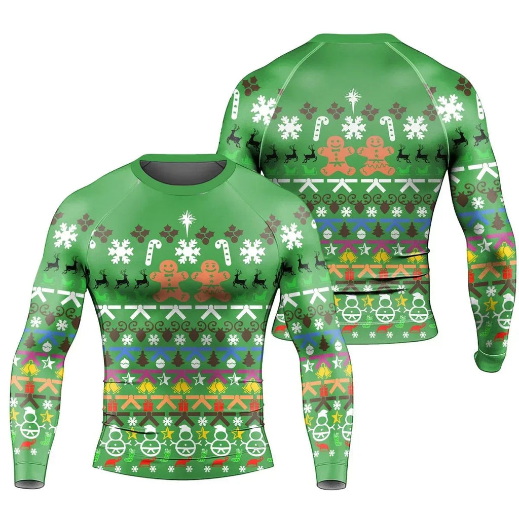 Christmas Gingerbread Long Sleeve Rash Guard