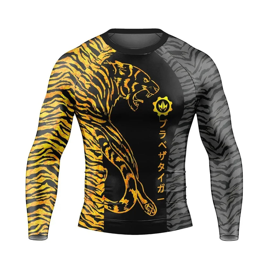 Tiger's Reflection Men's Long Sleeve Rash Guard