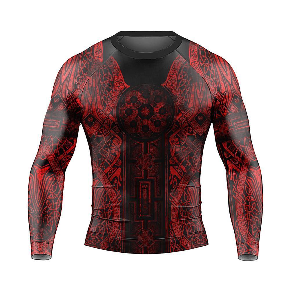 Viking Suncatcher Red Men's Long Sleeve Rash Guard
